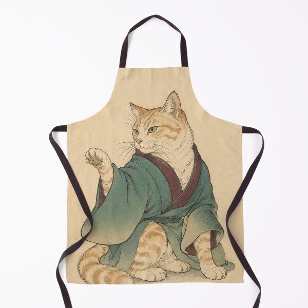 Item preview, Samurai Cat – Kabuki Cat in Vintage Japanese Woodblock Style Edo Cats No. 8 designed and sold by Planthem.