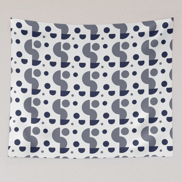 Item preview, Modern Navy and Grey Minimalist Geometric Pattern designed and sold by Ployphaiphai .