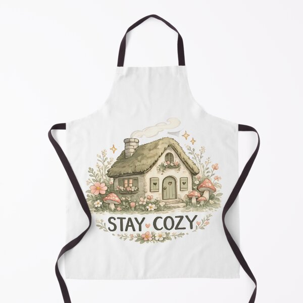 Item preview, Stay Cozy Cottagecore Mushroom Cottage Design | Watercolor Fairycore Aesthetic Wildflower Art designed and sold by HobsS.