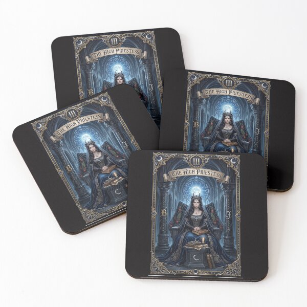 Item preview, The High Priestess - from Dark medieval - Gothic Tarot Deck -Major Arcana Cards designed and sold by Studio77-Gothic.