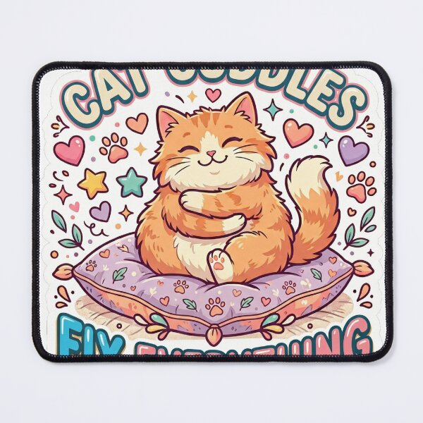 Item preview, Cat Cuddles Fix Everything Cute Cat Lover Design designed and sold by Pixel Analytics.