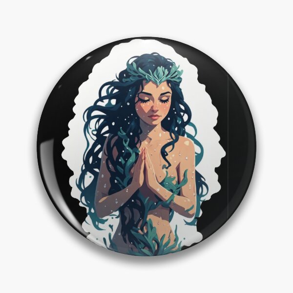 Item preview, Ocean Prayer Goddess | Mystical Sea Siren Fantasy Art designed and sold by halibutgoatramb.