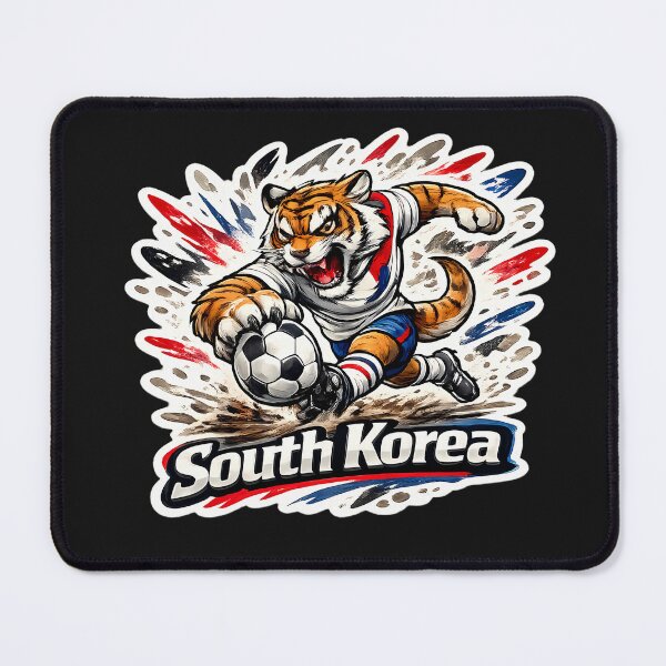 Item preview, South Korea Tiger Soccer Mascot designed and sold by Ambroa Stuff.