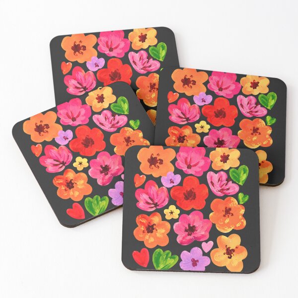 Item preview, Neon Bloom Cutouts | Colorful Acrylic Folk Art Flowers designed and sold by ColorSplash123.
