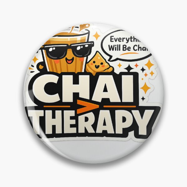 Item preview, CHAI > THERAPY | Funny Indian Chai Lover Sticker designed and sold by svmkr.