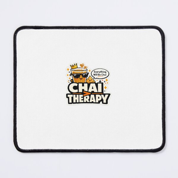 Item preview, CHAI > THERAPY | Funny Indian Chai Lover Sticker designed and sold by svmkr.
