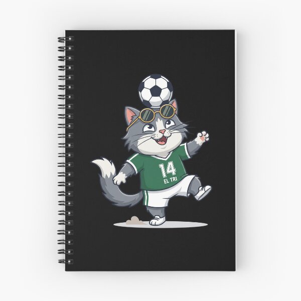 Item preview, Mexico Soccer Cat Juggling — El Tri Number 14 Cartoon designed and sold by David Mateo ArtWorks.