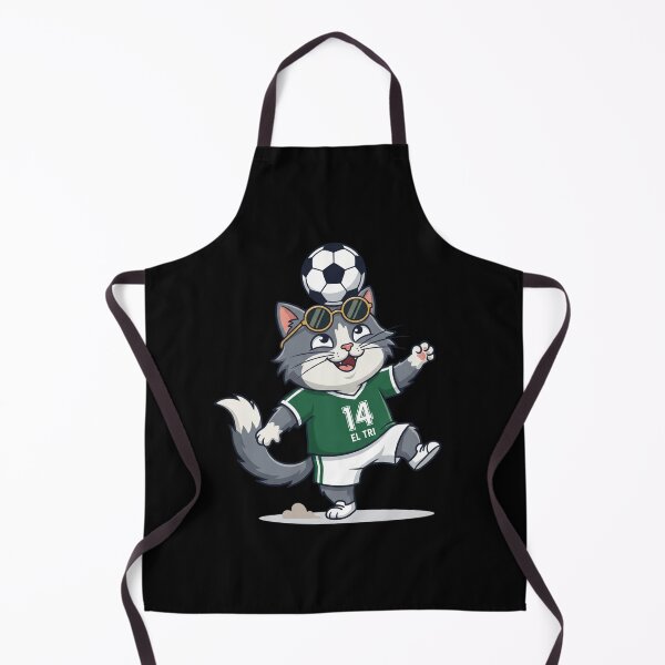 Item preview, Mexico Soccer Cat Juggling — El Tri Number 14 Cartoon designed and sold by David Mateo ArtWorks.