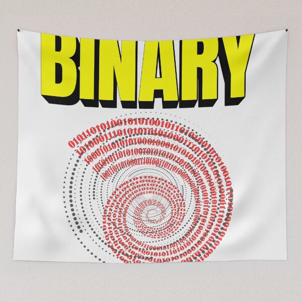 Item preview, Retro Binary Code Spiral Tech Graphic designed and sold by GraphixByHub.
