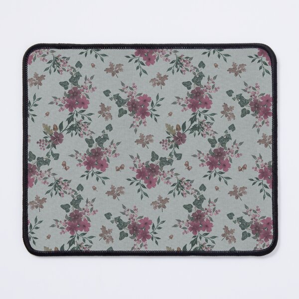 Item preview, Winter Watercolor burgundy Floral Woodland Botanical Fabric designed and sold by Designs by christel_treiber.