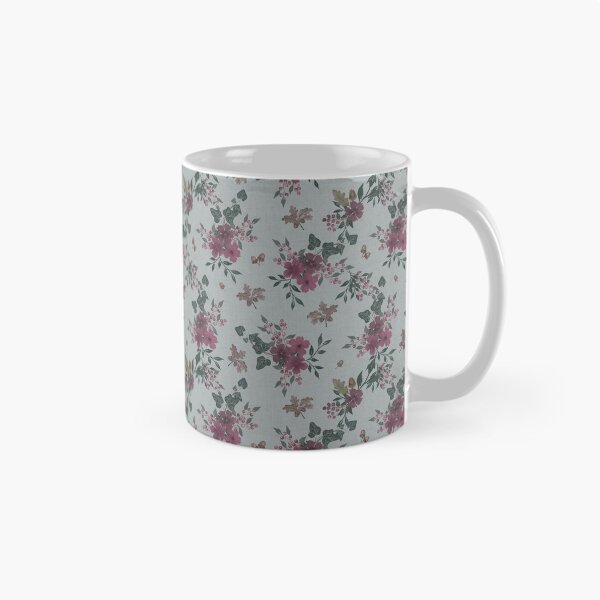 Item preview, Winter Watercolor burgundy Floral Woodland Botanical Fabric designed and sold by Designs by christel_treiber.