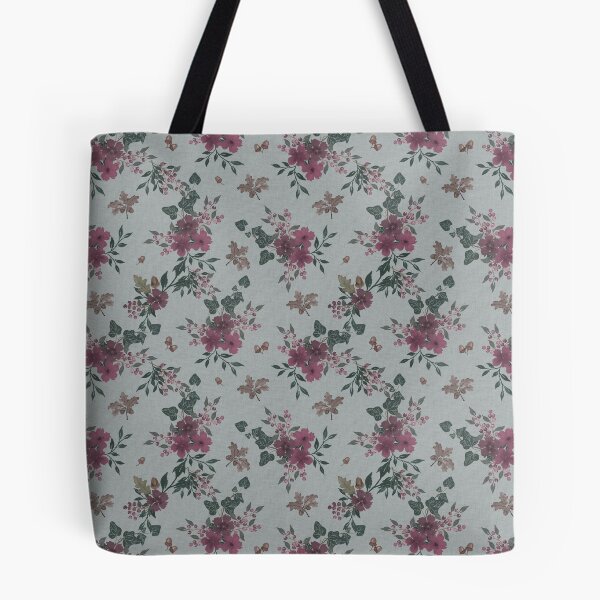 Item preview, Winter Watercolor burgundy Floral Woodland Botanical Fabric designed and sold by Designs by christel_treiber.