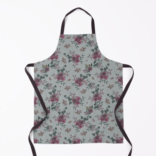 Item preview, Winter Watercolor burgundy Floral Woodland Botanical Fabric designed and sold by Designs by christel_treiber.