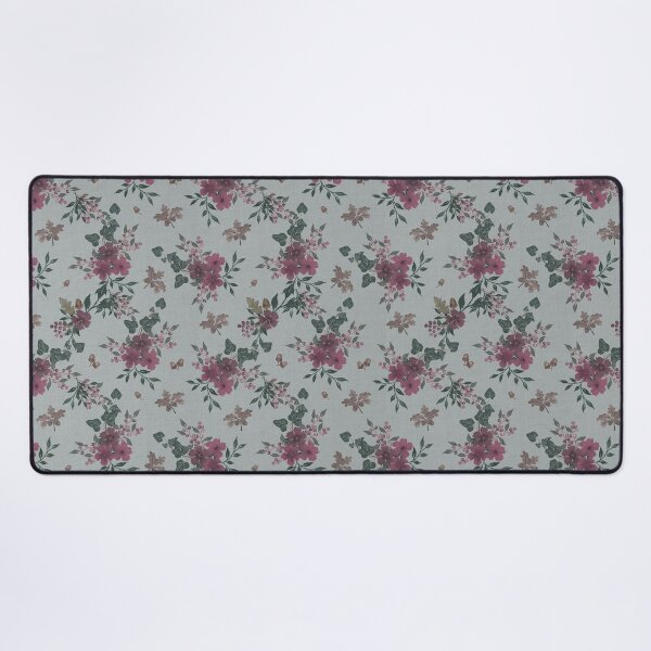 Item preview, Winter Watercolor burgundy Floral Woodland Botanical Fabric designed and sold by Designs by christel_treiber.