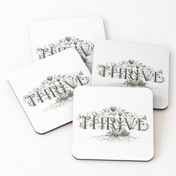 Item preview, THRIVE Botanical Typography Art — Plant Through Rock Print designed and sold by Presshue.