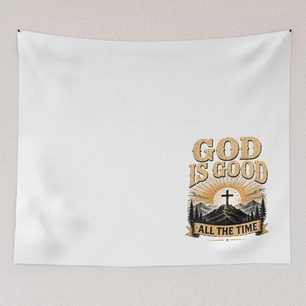 Item preview, God Is Good Mountain Cross designed and sold by rygenr8.