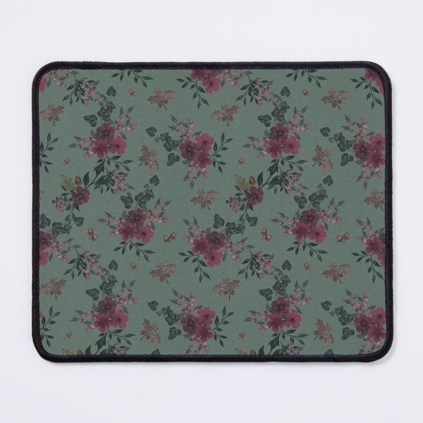 Item preview, Winter Watercolor burgundy Floral Woodland Botanical Fabric designed and sold by Designs by christel_treiber.