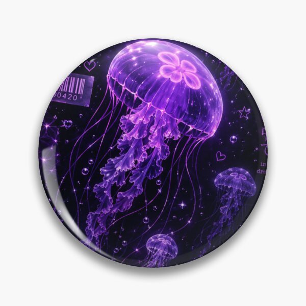 Item preview, Cosmic Purple Jellyfish Dreamscape Art designed and sold by Chromaluxe.