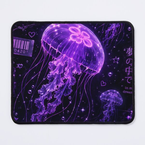 Item preview, Cosmic Purple Jellyfish Dreamscape Art designed and sold by Chromaluxe.