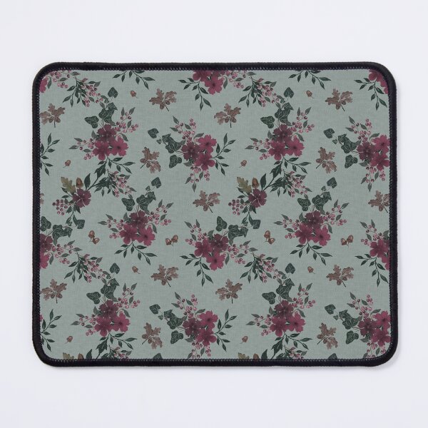 Item preview, Winter Watercolor burgundy Floral Woodland Botanical Fabric designed and sold by Designs by christel_treiber.