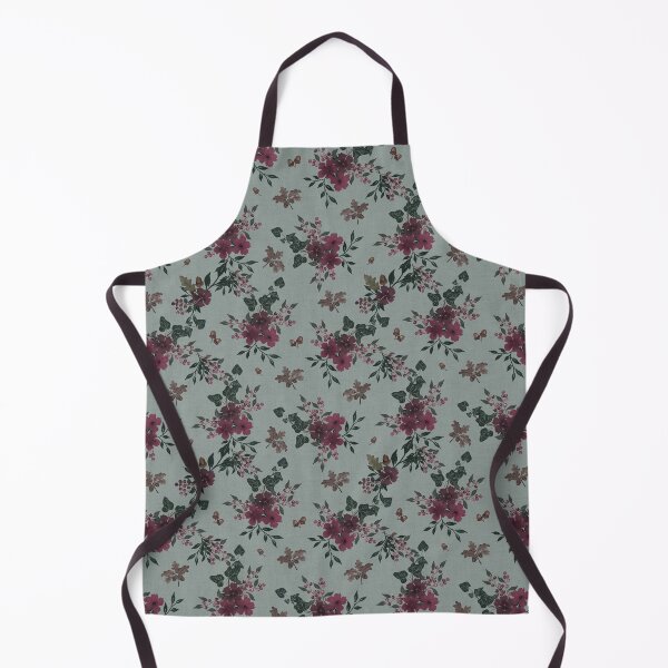 Item preview, Winter Watercolor burgundy Floral Woodland Botanical Fabric designed and sold by Designs by christel_treiber.