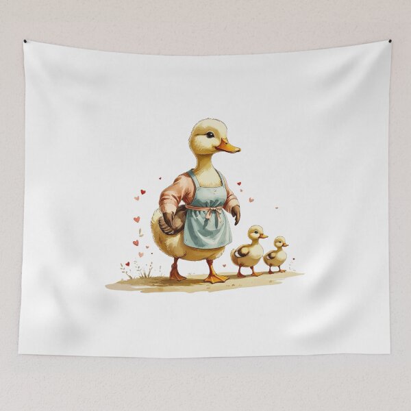 Item preview, Cute Mama Duck And Baby Ducklings Watercolor designed and sold by AQUILAKREO.