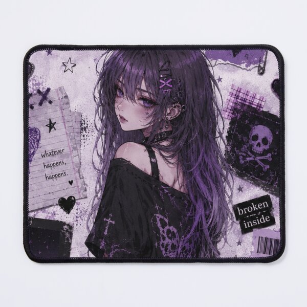 Item preview, Purple Gothic Anime Aesthetic Portrait designed and sold by Chromaluxe.