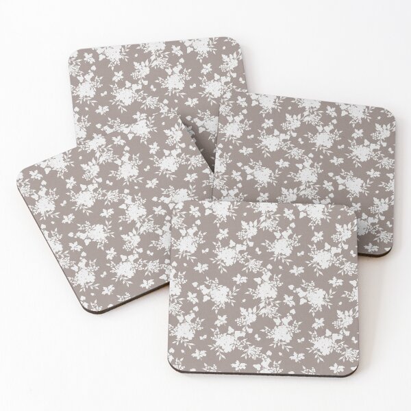 Item preview, Off-White Botanical Silhouette Floral on taupe Neutral Cottagecore designed and sold by Designs by christel_treiber.