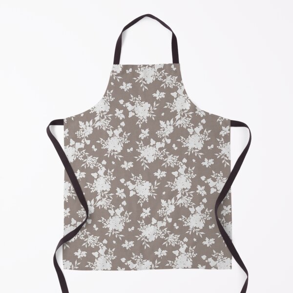 Item preview, Off-White Botanical Silhouette Floral on taupe Neutral Cottagecore designed and sold by Designs by christel_treiber.