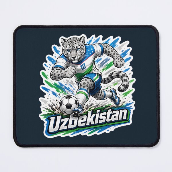 Item preview, Uzbekistan Snow Leopard Soccer Mascot designed and sold by Ambroa Stuff.