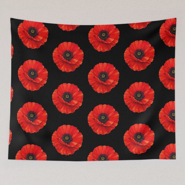 Item preview, Red Poppy Acrylic Painting | Vibrant Botanical Flower Art designed and sold by ColorSplash123.