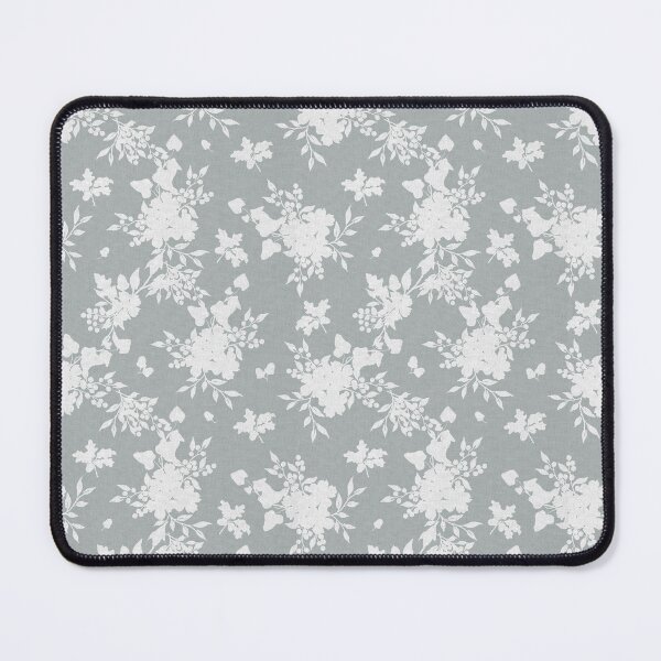Item preview, Off-White Botanical Silhouette Floral on blue grey Neutral Cottagecore designed and sold by Designs by christel_treiber.