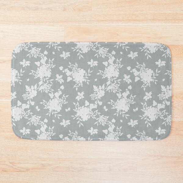 Item preview, Off-White Botanical Silhouette Floral on blue grey Neutral Cottagecore designed and sold by Designs by christel_treiber.