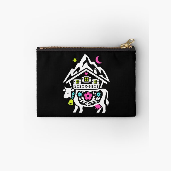 Item preview, Alpine Cow Mountain House Folk Art designed and sold by AntiqueImages.