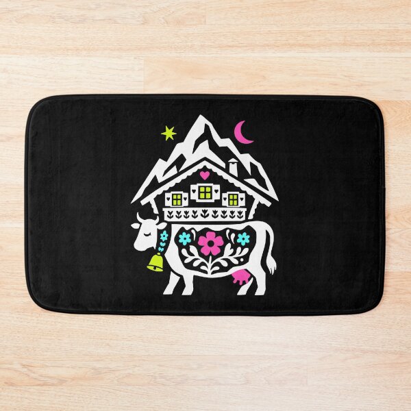 Item preview, Alpine Cow Mountain House Folk Art designed and sold by AntiqueImages.
