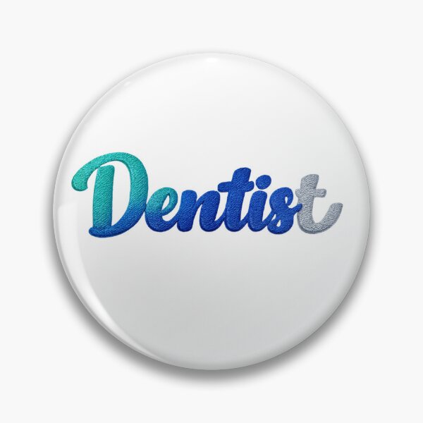 Item preview, Dentist Script Typography Logo | Blue Gradient Embroidered Text Design designed and sold by Zebaiche.