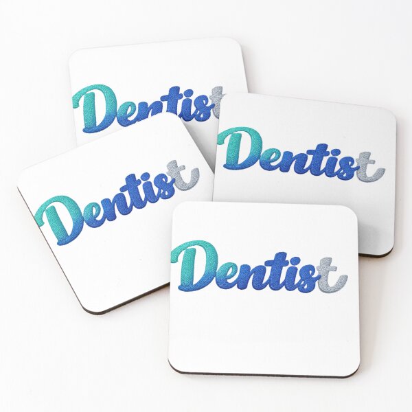 Item preview, Dentist Script Typography Logo | Blue Gradient Embroidered Text Design designed and sold by Zebaiche.