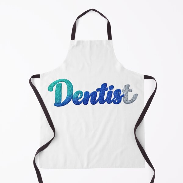 Item preview, Dentist Script Typography Logo | Blue Gradient Embroidered Text Design designed and sold by Zebaiche.