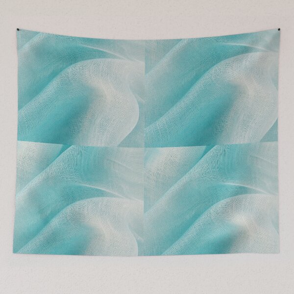 Item preview, Aqua Translucent Gauze Textile Pattern designed and sold by frumixart.