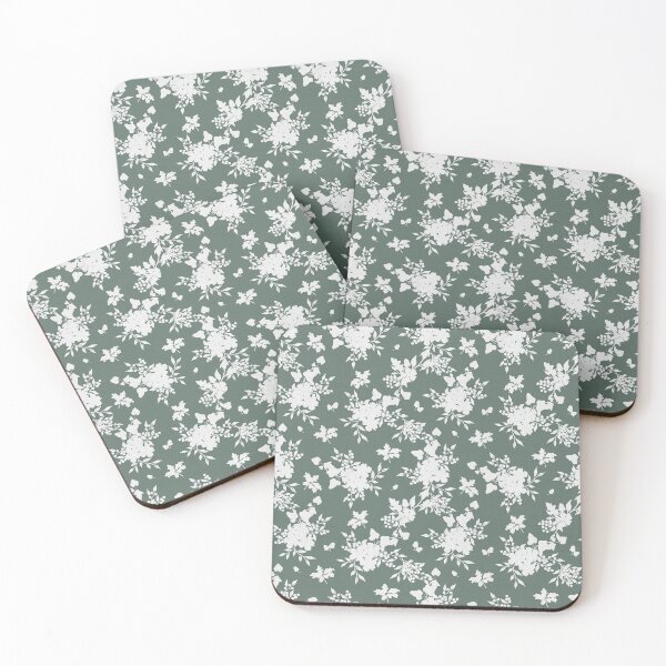 Item preview,  Off-White Botanical Silhouette Floral smoky sage Neutral Cottagecore designed and sold by Designs by christel_treiber.