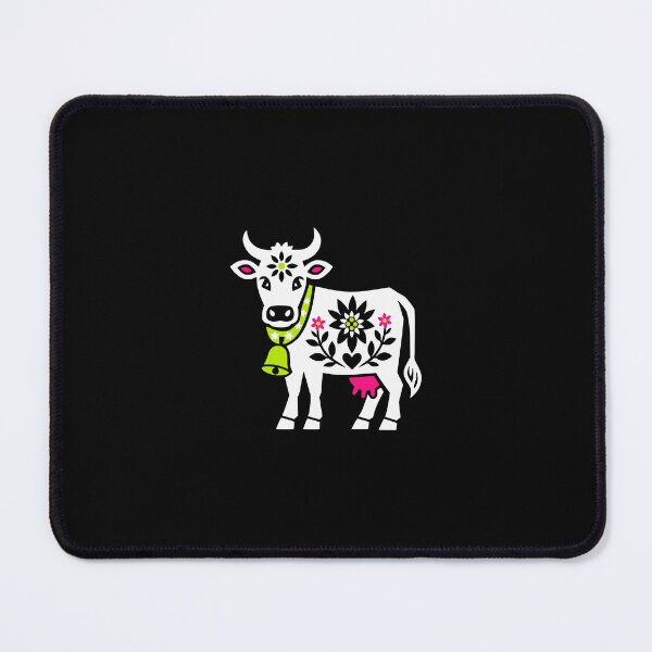 Item preview, Floral Alpine Cow Folk Art Design designed and sold by AntiqueImages.