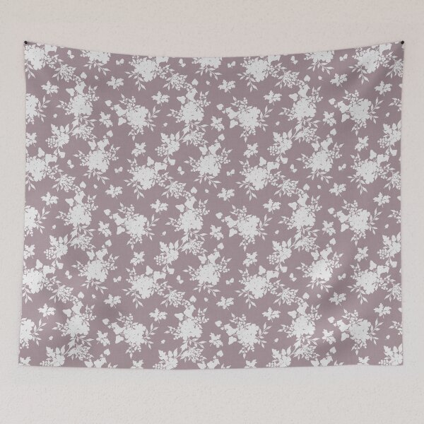Item preview, Off-White Botanical Silhouette Floral lilac Neutral Cottagecore designed and sold by Designs by christel_treiber.