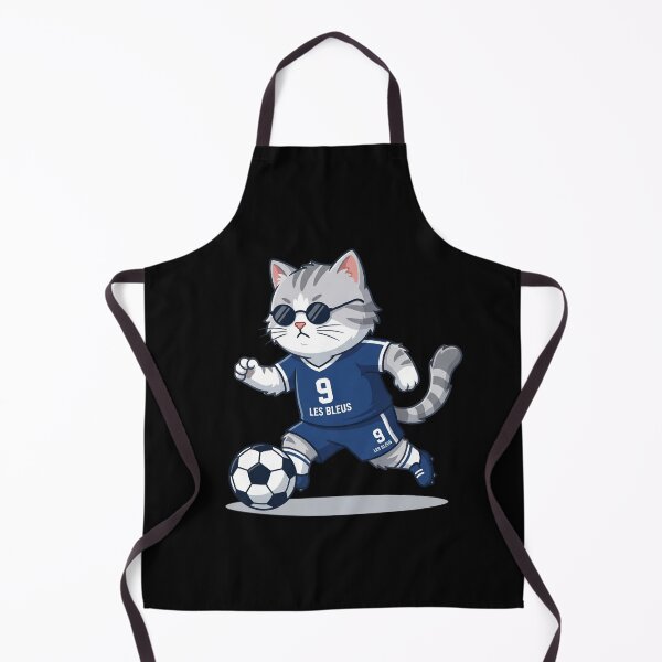 Item preview, France Soccer Cat Sprinting — Les Bleus Number 9 Cartoon designed and sold by David Mateo ArtWorks.