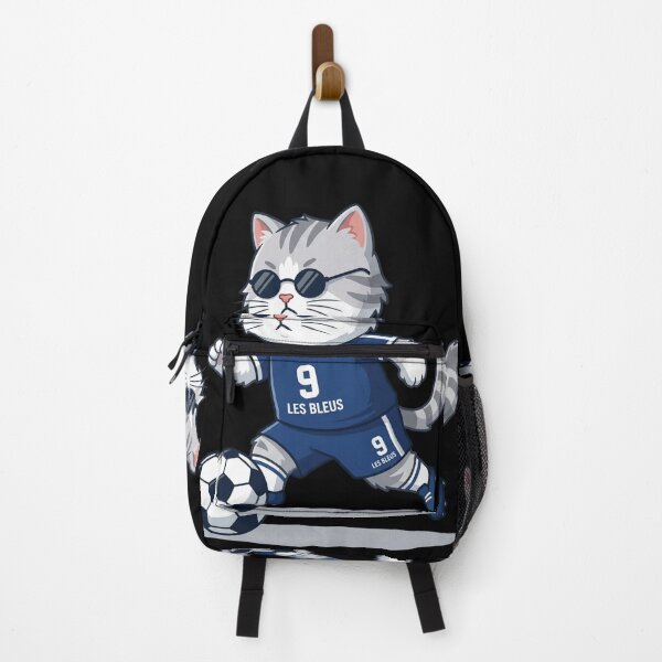 Item preview, France Soccer Cat Sprinting — Les Bleus Number 9 Cartoon designed and sold by David Mateo ArtWorks.