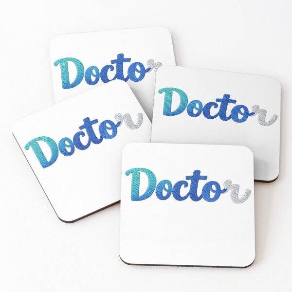 Item preview, Doctor Script Typography Logo | Blue Gradient Embroidered Text Design  Main Tag designed and sold by Zebaiche.