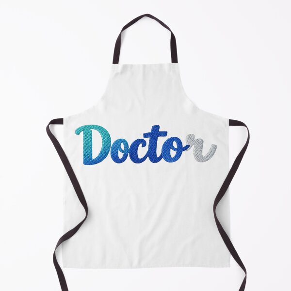 Item preview, Doctor Script Typography Logo | Blue Gradient Embroidered Text Design Main Tag designed and sold by Zebaiche.