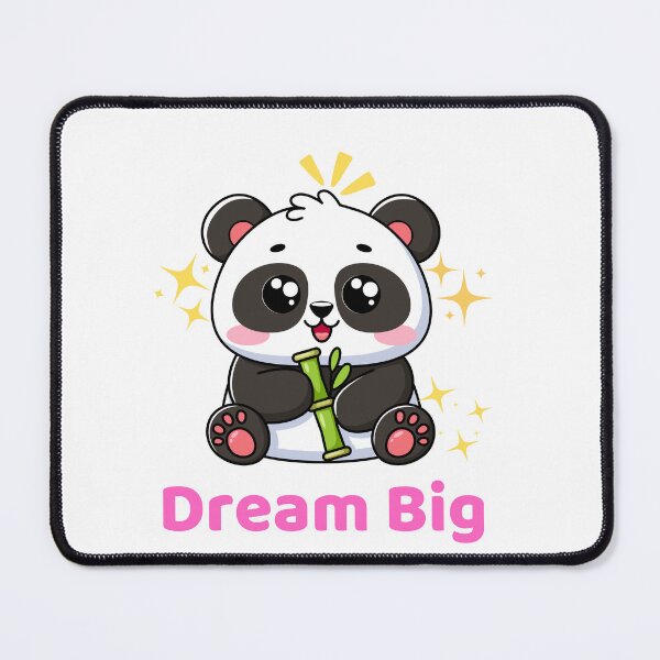 Item preview, Dream Big Cute Panda Motivational Sticker designed and sold by Kick-ArtWorks.