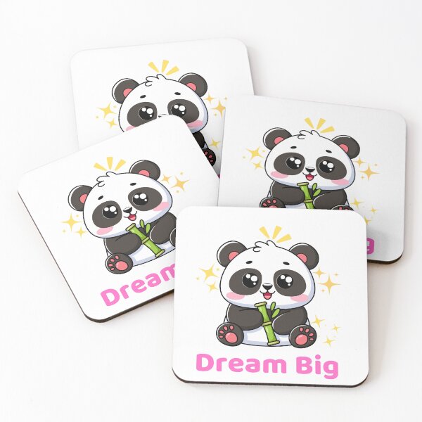 Item preview, Dream Big Cute Panda Motivational Sticker designed and sold by Kick-ArtWorks.