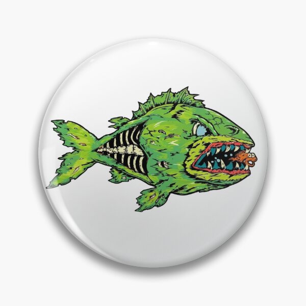 Item preview, Zombie Monster Fish Skeleton Creature Art designed and sold by MenaceBehavior.