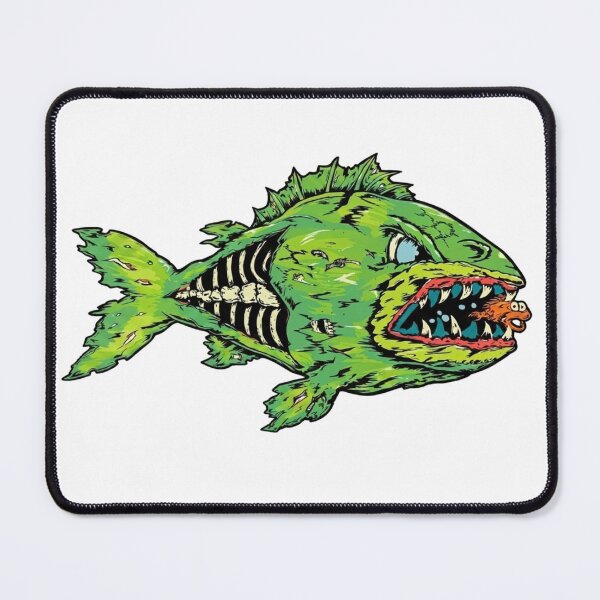 Item preview, Zombie Monster Fish Skeleton Creature Art designed and sold by MenaceBehavior.
